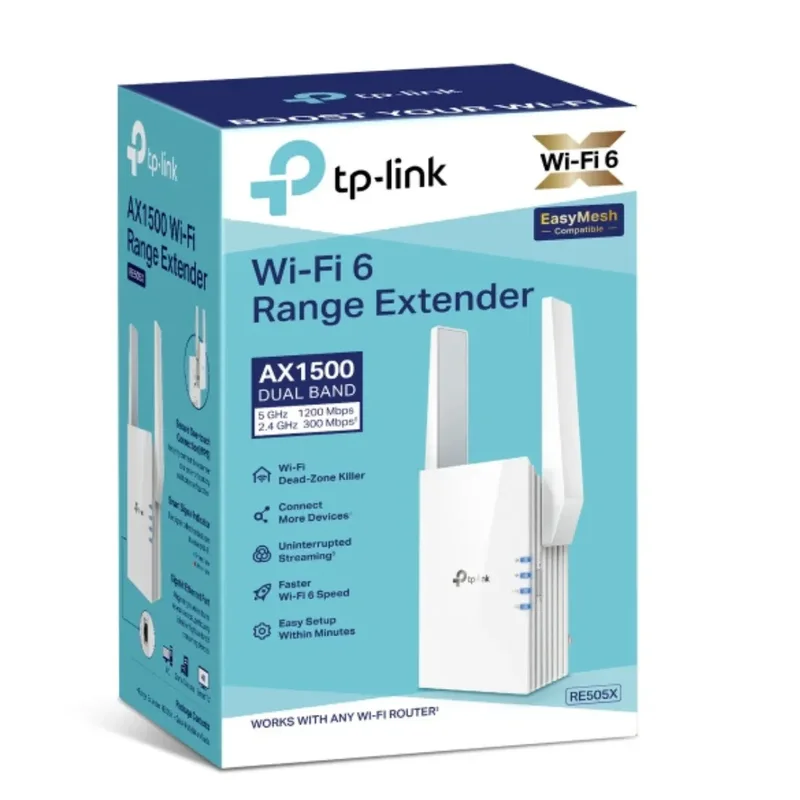 TP-Link AX1500 Wi-Fi 6 Range Extender – TL-RE505X