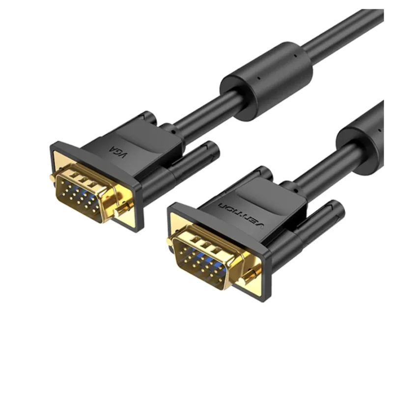 Vention VGA(3+6) Male to Male Cable with Ferrite Cores 3M Black