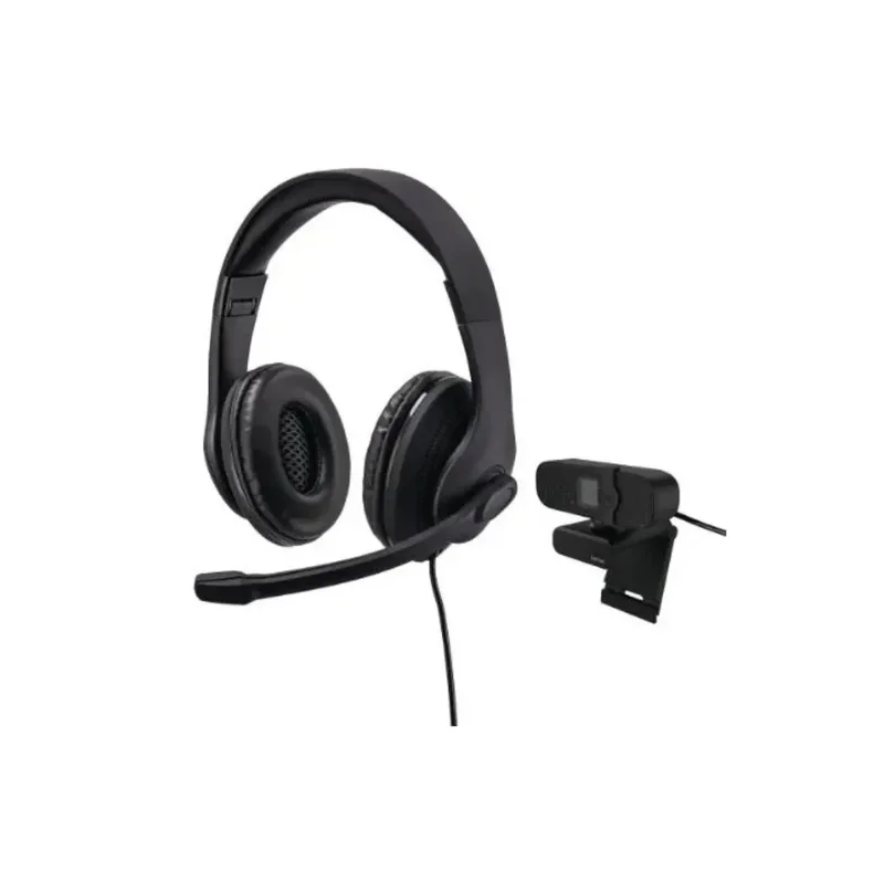 Hama Office Streaming Kit HS-USB300+C-400 Headset & Webcam Bundle