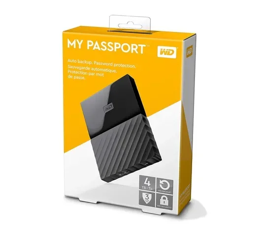 WD My Passport – 4TB – Portable External Hard Drive – USB 3.0