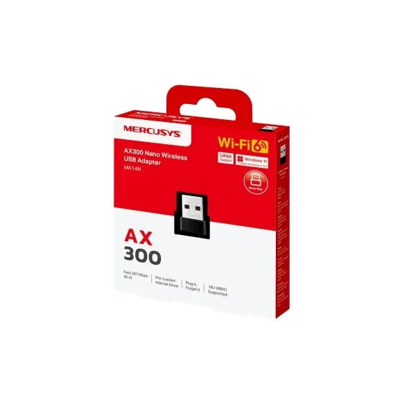 Mercusys MA14N AX300 Nano Wi-Fi USB Adapter