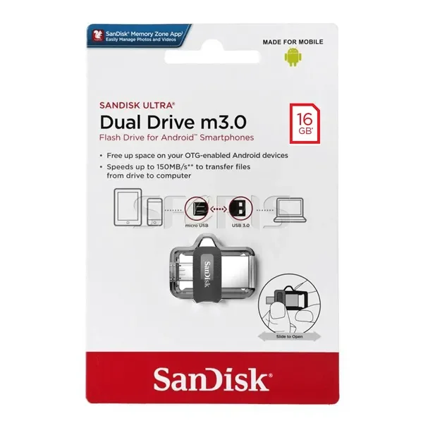SanDisk 16GB Ultra Dual Drive m3.0 for Android Devices and Computers