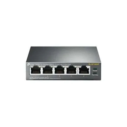 TP-Link 5-Port 10/100Mbps Desktop Switch with 4-Port PoE+ – TL-SF1005P