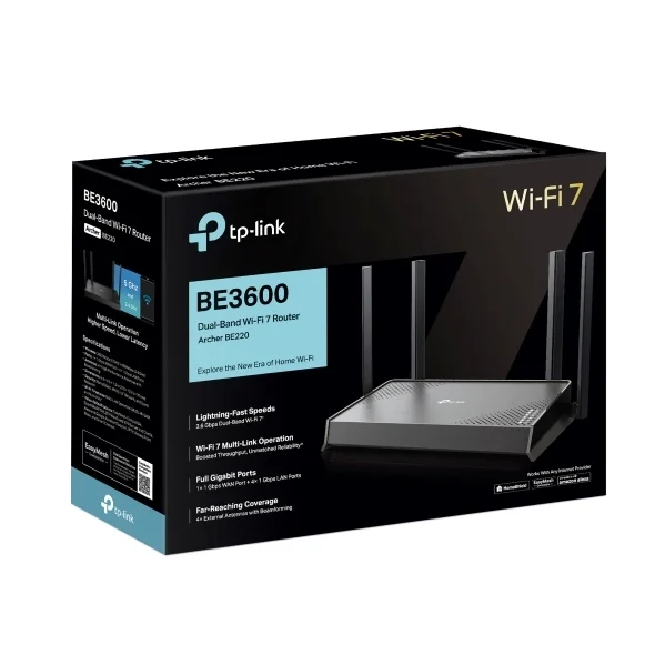 TP-Link Archer BE220  Dual Band Wi-Fi 7 Router