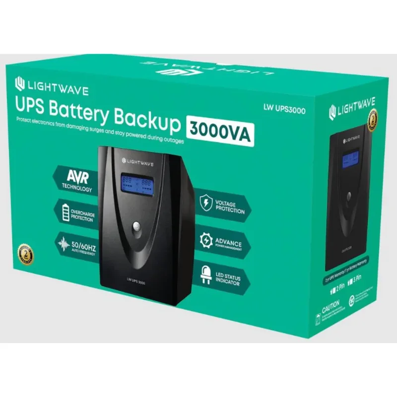 Lightwave 3000VA Back-Up UPS