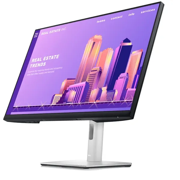 Dell P2722H 27″ FHD Monitor, Height, Pivot (rotation), Swivel, Tilt, Black Color