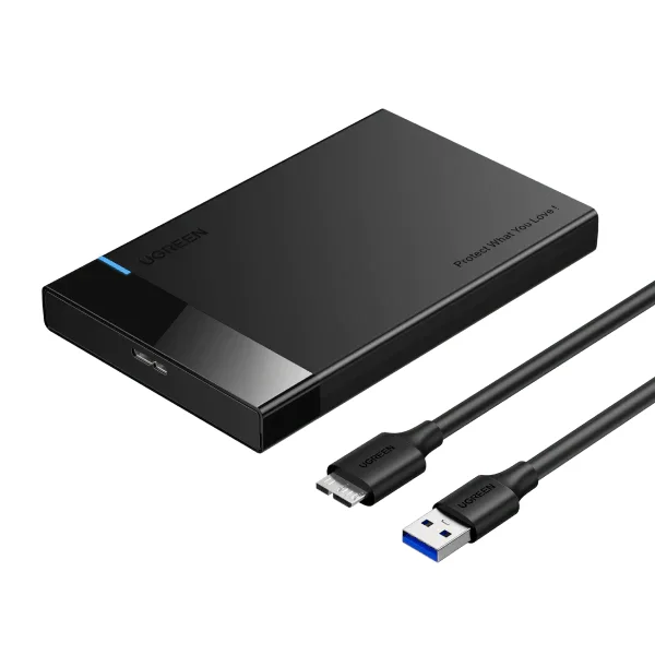 UGREEN USB 3.0 3.5″/2.5″ Hard Drive Enclosure with UK Power Adapter