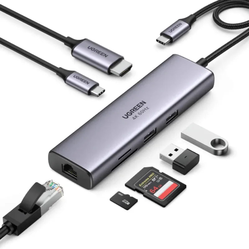 UGREEN CM512 7-in-1 4K HDMI USB C Hub