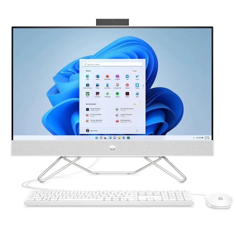 HP AIO 27-CB1157NH All-in-One, Core i7-1255U, 12th Gen, 16GB RAM, 1TB SSD, Dos 27″ TOUCH White All-in-One Computer