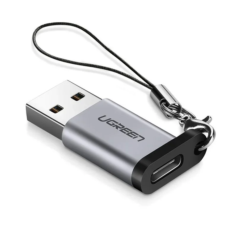 UGREEN USB-A 3.0 Male to USB-C 3.1 Female Adapter Gray