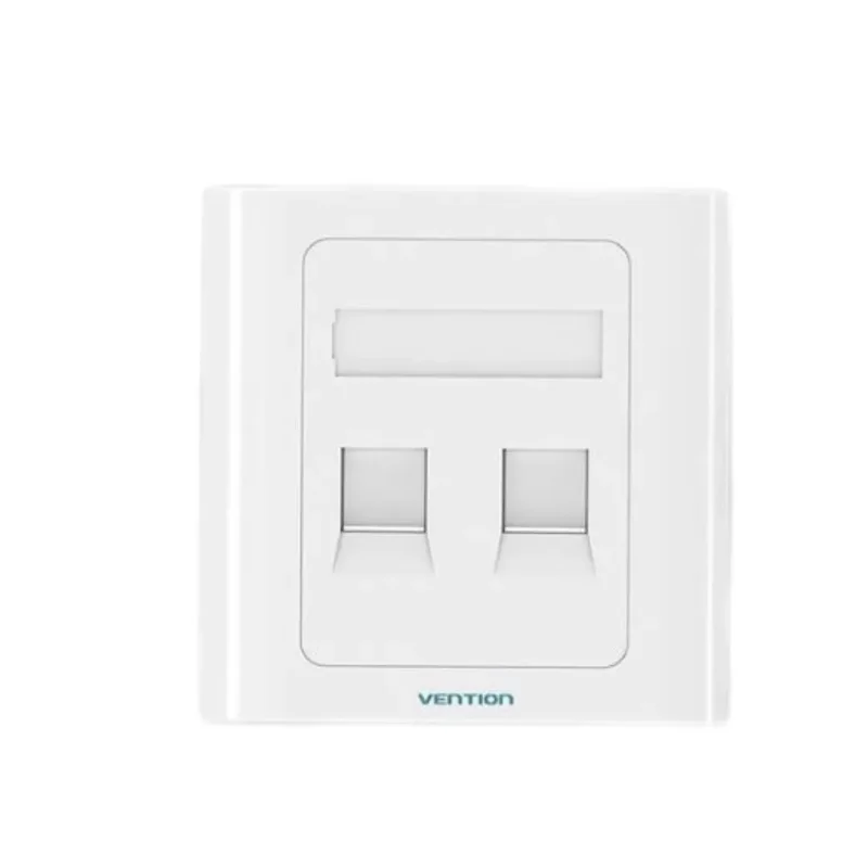 Vention 2 Port Wall Faceplate White 86 Type