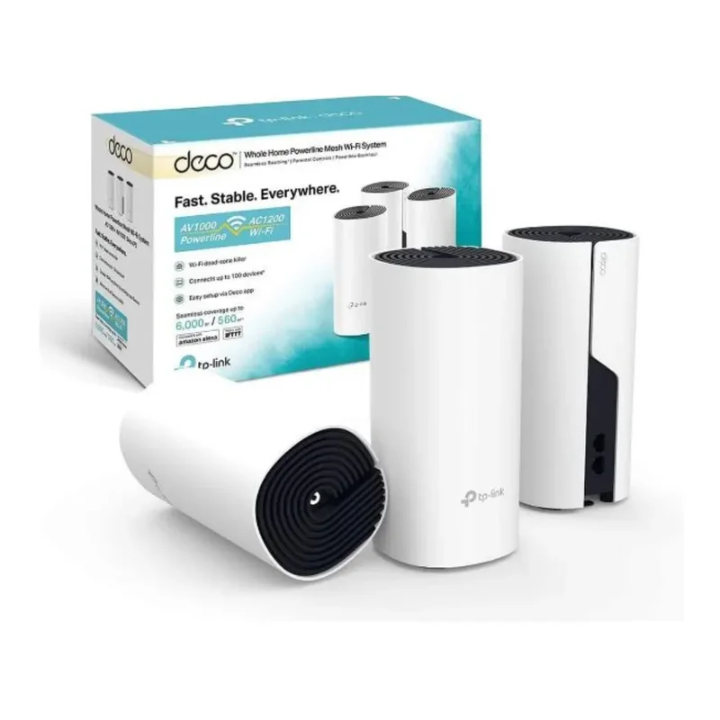 TP-Link Deco P9 AC1200 + AV1000 Whole Home Hybrid Mesh WiFi System (3 Pack)