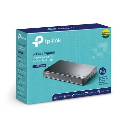 TP-Link 8-Port Gigabit Desktop Switch with 4-Port PoE+ – TL-SG1008P