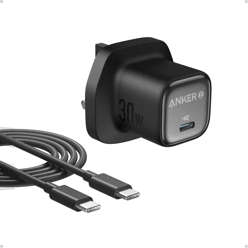 Anker Zolo Charger 30W, with 1m USB-C to USB-C Cable